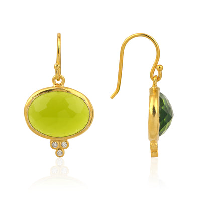 SIENA EARRINGS, LIGHT GREEN