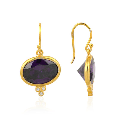 SIENA EARRINGS, PURPLE