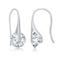 SPINNING CZ FRENCH WIRE EARRINGS