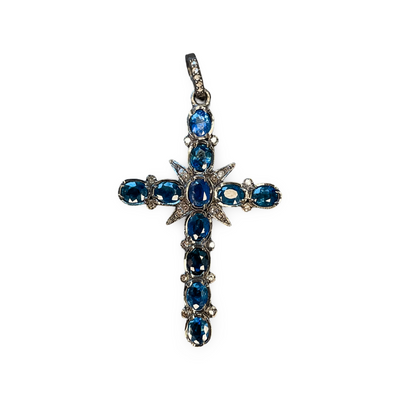 SAPPHIRE CROSS PENDANT