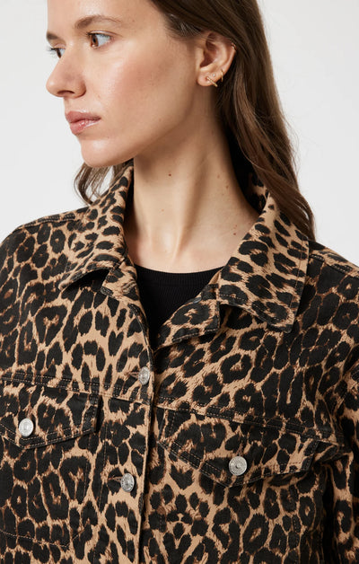 LEOPARD DENIM JACKET