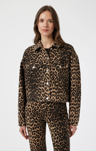 LEOPARD DENIM JACKET