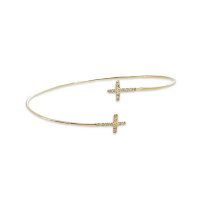 DOUBLE CROSS BANGLE