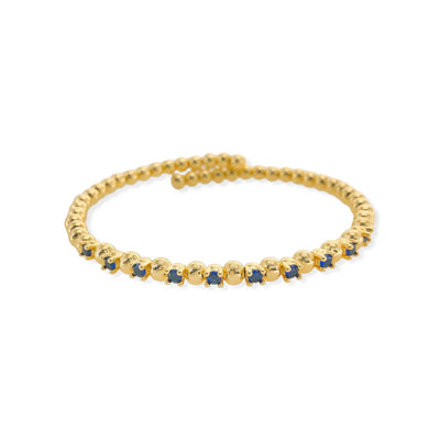 GOLD BEADED CUFF BRACELET (5 COLORS)