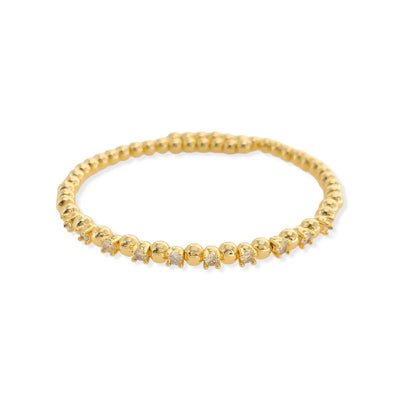 GOLD BEADED CUFF BRACELET (5 COLORS)