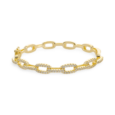 PAVE CHAIN LINK BANGLE