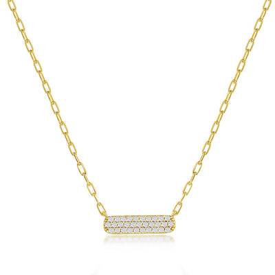 PAVE BAR NECKLACE