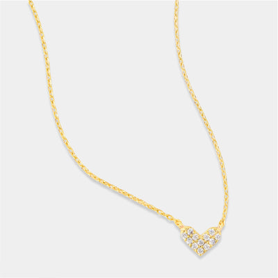 MINI PAVE HEART NECKLACE